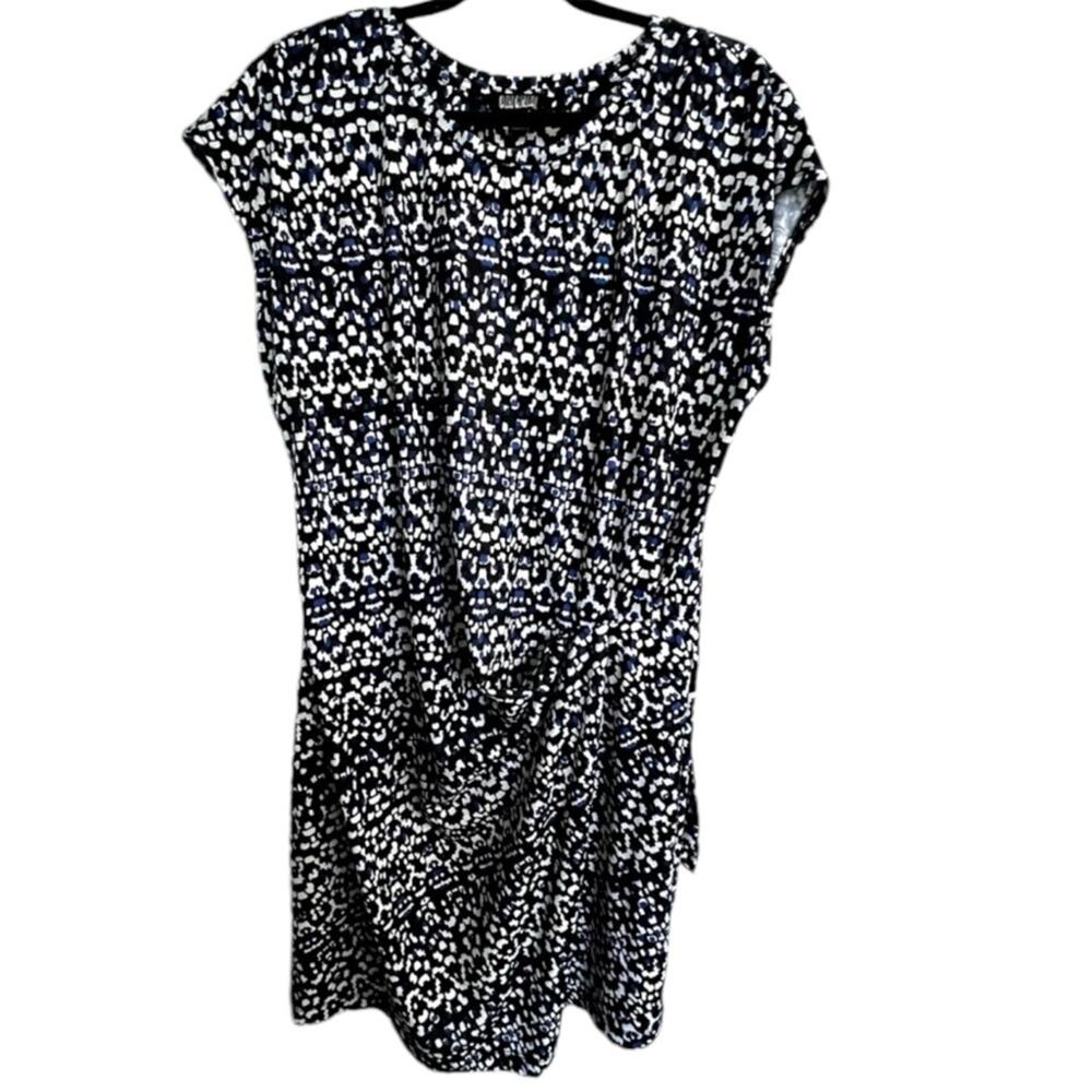 Nicole Miller Casual Blue and White A-Line dress, size XL
